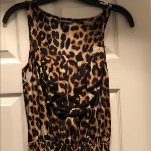 Express Leppard Dress w Ruffles
